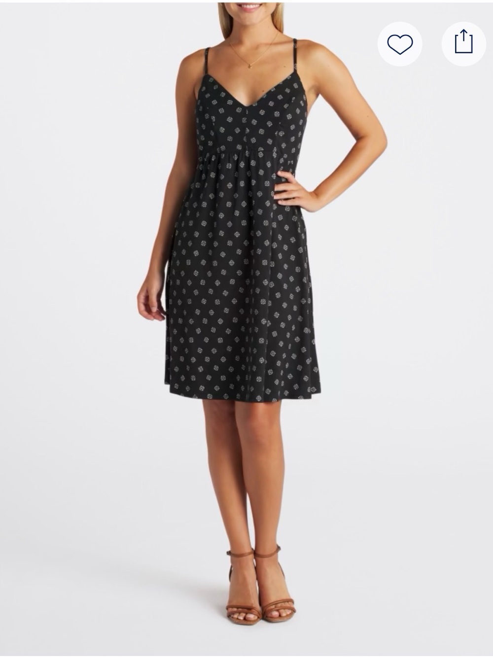 Nine Britton Black Geo Print Strappy Back Dress Size XXL